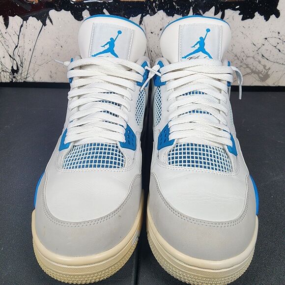 2012 Nike Air Jordan 4 Military Blue Size 13 [308497-105] White Blue OG Tab Swap main image 4